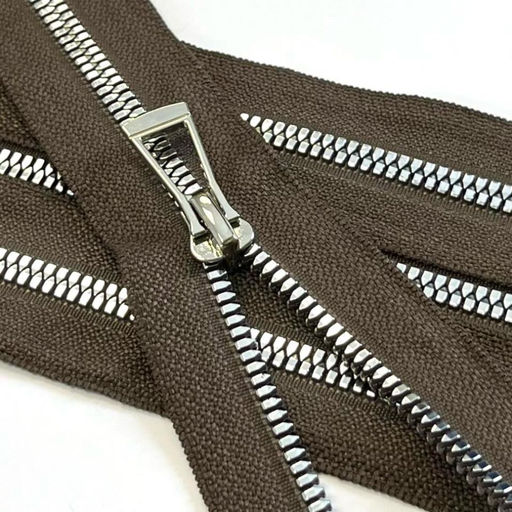 Молния трактор №5 Premium н/р 18см никель D157 коричневый уп.6шт