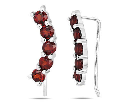 Серьги, гранат, Зажим