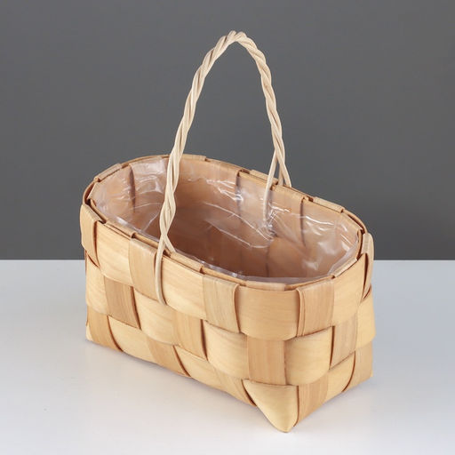 Корзина плетёная, 17×10×9/18.5 см, секвойя