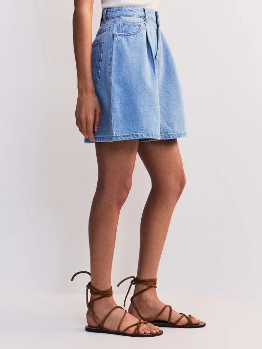 Джинсовые шорты со складками ZR2605092325-102 / Zarina