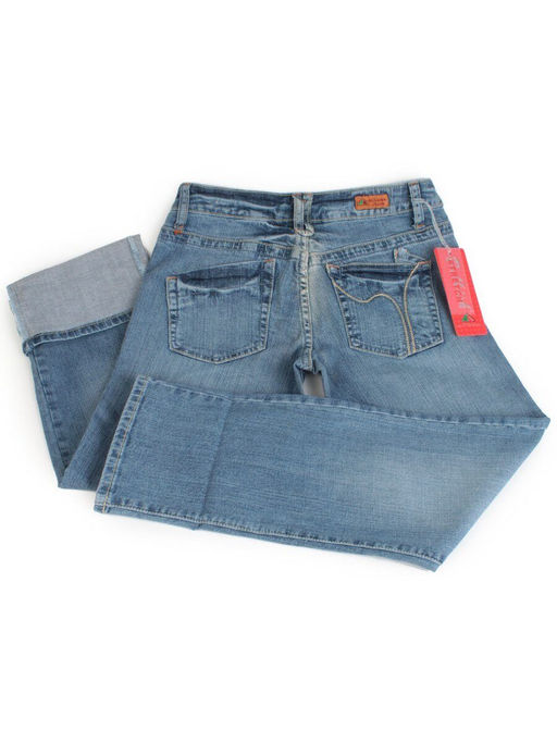 BF445-92 BLUE Джинсы капри женские - Fashion фото 4