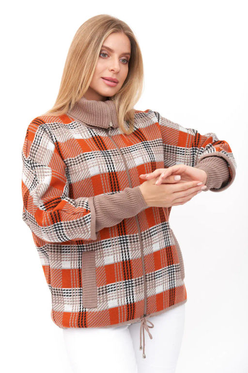 Жакет Д 3128/бежево-оранжевый