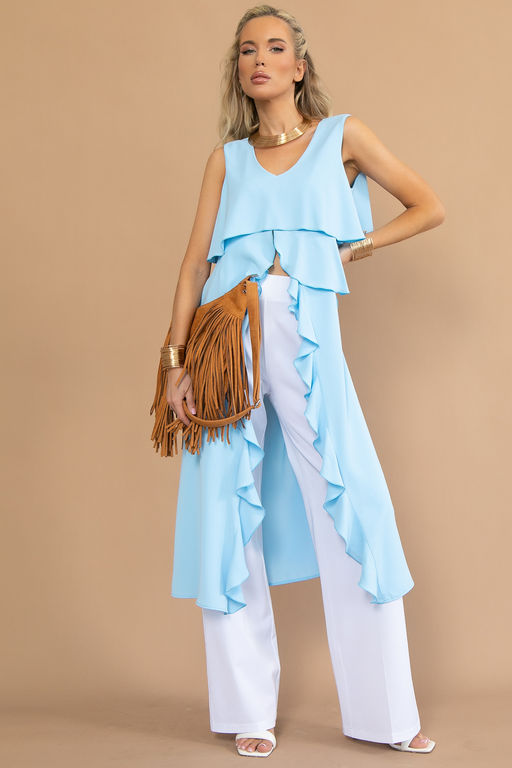 Туника Притягивай лучшее (голубой) - Эльза фото 3