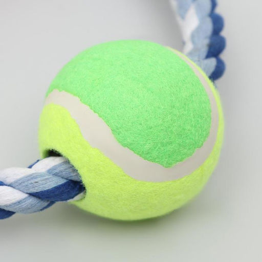 Игрушка тренировочная канатная с ручкой Канат с мячом, 140 г - Пижон фото 4