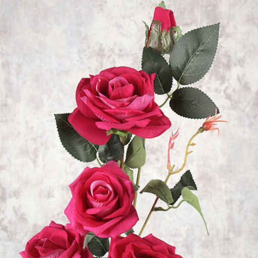 Цветок искусственный Роза 90 см 5 бутонов / NT47-6 /уп 50/400/ - Галеонтрейд фото 11