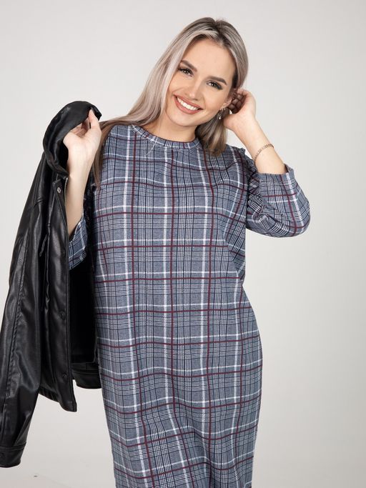 Платье женское П-139 (футер с лайкрой) Бордовая