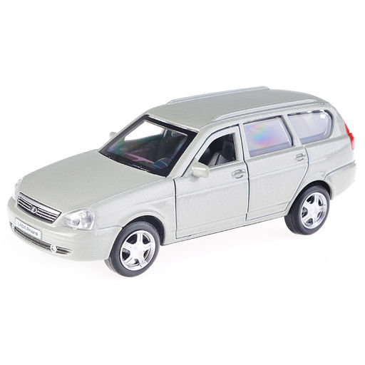 Машина металл Lada Priora, 12 см, (двери, багаж, бежевый) инерц, в коробке