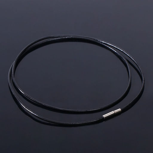 Цена за 10 шт. Шнурок кожаный d=1.5 мм, 55 см, чёрный