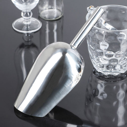 Совок из нержавеющей стали для льда и сыпучих продуктов, 27125,5 см, цвет хромированный - Simaland фото 2