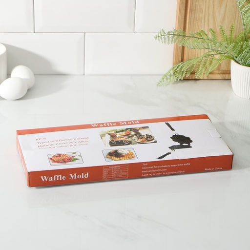 Сковорода вафельница Доляна Венские вафли, d=14 см, пластиковая ручка, чёрная  фото 7