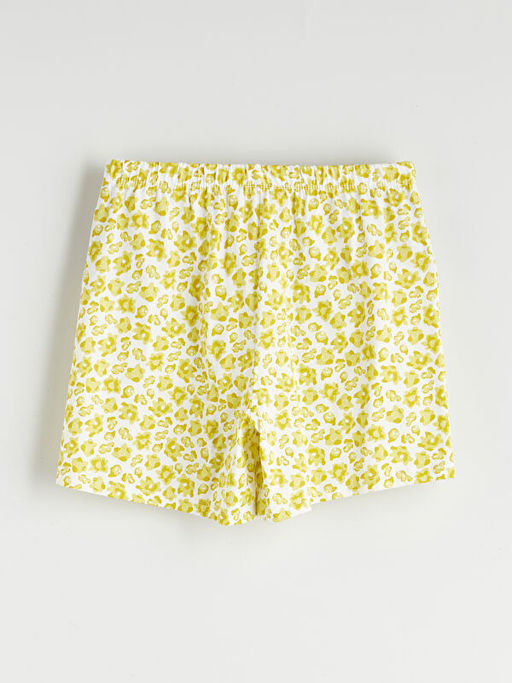 Beli Lastikli Desenli Kad?n ?ort Pijama Alt?