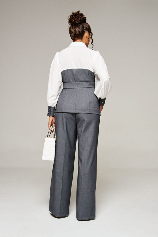 Костюм Beautiful Free 6377-Р белый/серый - Beautiful&free фото 7