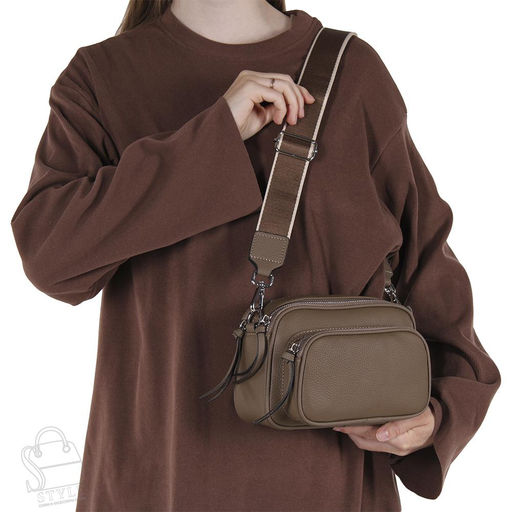Сумка женская кожаная 99137VG khaki Vitelli Grassi  в Новосибирске