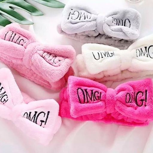Косметическая повязка для волос OMG (Малиновая)