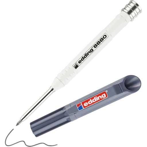 Карандаш строительный для глубоких отверстий Edding E-8880 белый 2,8 мм