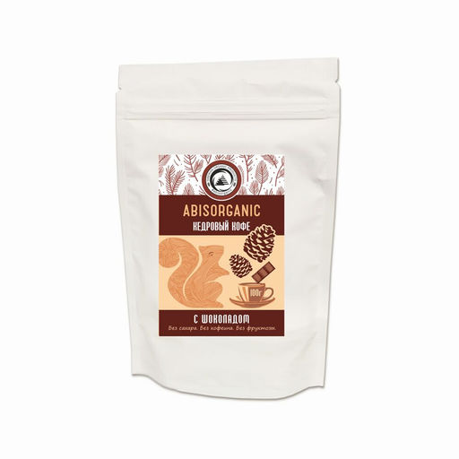 Кедровый кофе ABISORGANIC с шоколадом без сахара и кофеина, 100г фото 2