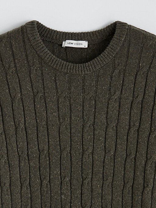 Sa? ?rg?s? Desenli Erkek Triko Kazak