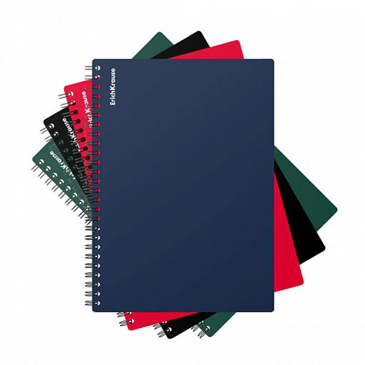 Цена за 60 шт. Тетрадь общая с пластиковой обложкой на спирали ErichKrause Classic, ассорти, А5, 60 листов, клетка  фото 16