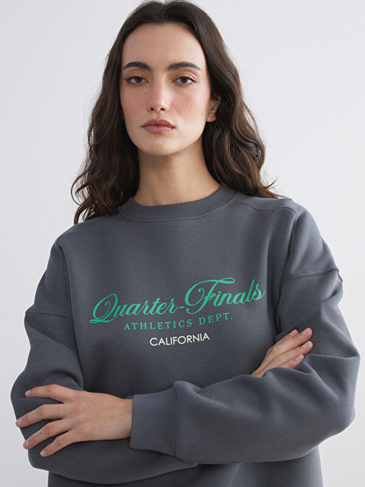 California Bask?l? Oversize Kad?n Kal?n Sweatshirt