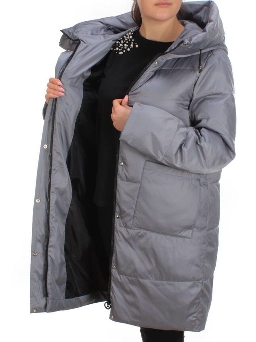 S21122 GRAY Куртка зимняя женская облегченная Y SILK TREE - Fashion фото 7