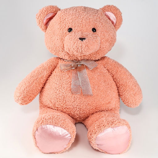 Мягкая игрушка Медведь, 90 см, с бантиком, цвет розовый