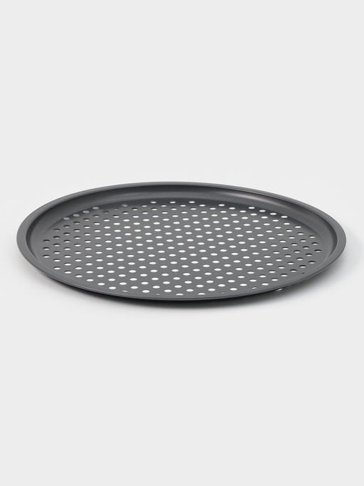 Форма для пиццы Доляна «Жаклин. Пицца», 38×2 см, антипригарное покрытие, чёрная