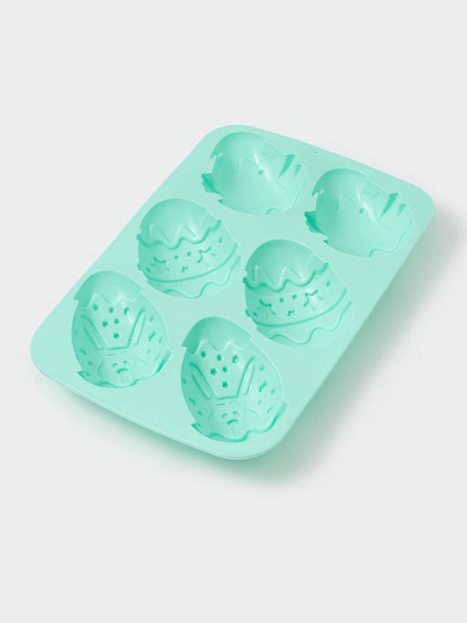 Форма силиконовая для выпечки Доляна Пасха, 27?17 см, 6 ячеек, цвет мятный фото 3