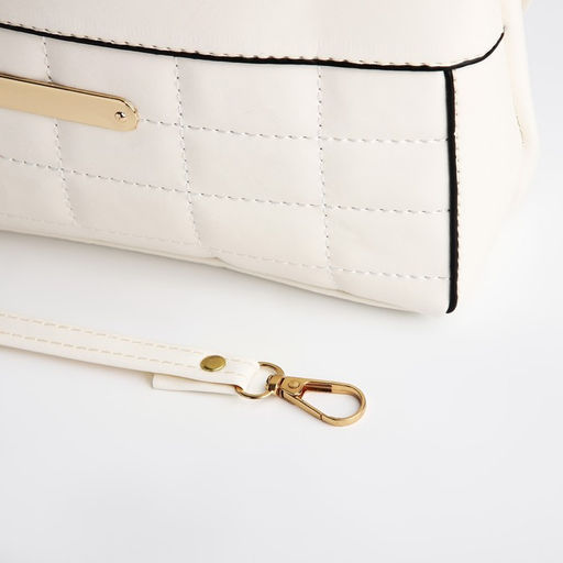 Сумка кросс-боди на молнии, цвет молочный - Simaland фото 6