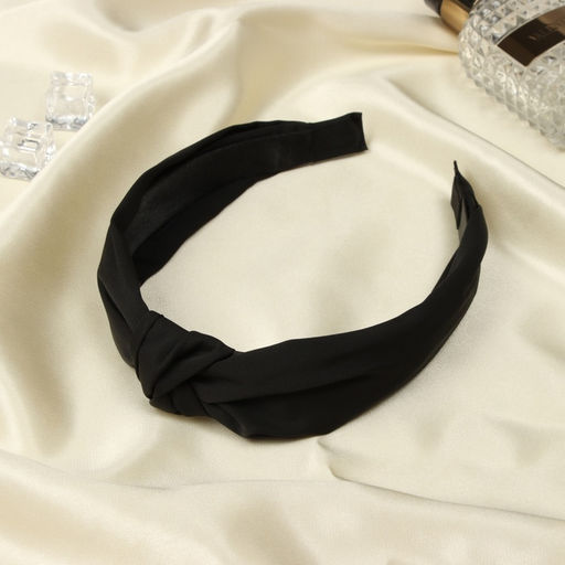 Цена за 2 шт. Ободок для волос «Кокетка», 3 см, чёрный