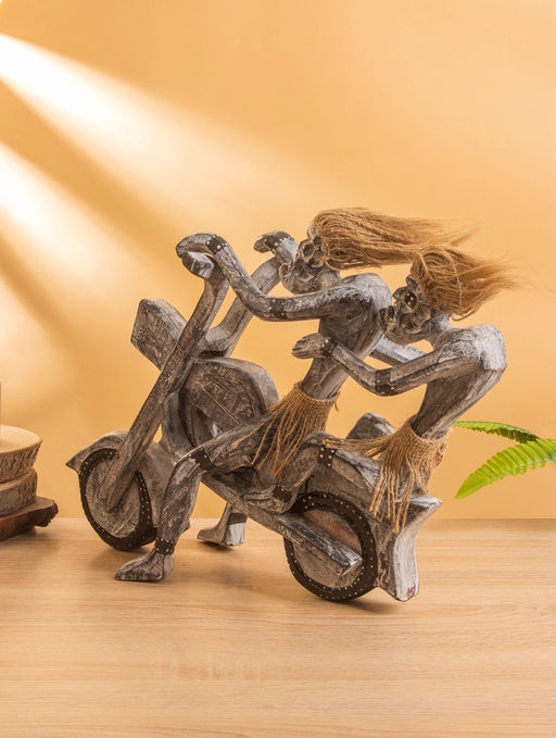 Сувенир «Аборигены байкеры», 35×15×30 см, дерево