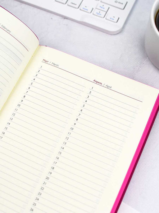 Ежедневник недатированный ESCALADA, #ИЛОН МАСК, А5, 160 л., арт. 67257/ 15 ВАЧЕТТО МАЛИНОВЫЙ