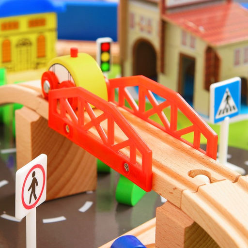 Железная дорога, 108 элементов, стол в комплекте - Simaland фото 7