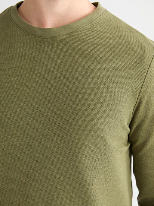 Bisiklet Yaka Uzun Kollu Erkek Ti??rt