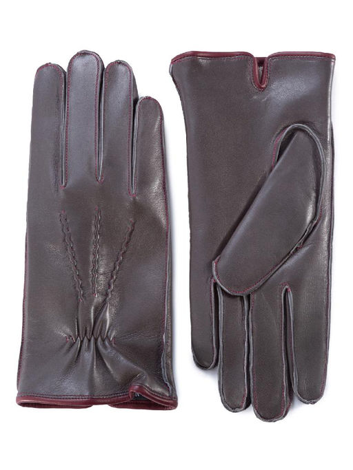 Перчатки мужские ш+каш. OS00113 d.grey - Eleganzza фото 4