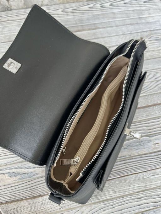 Женская кожаная сумка через плечо 8219 Блек - Sergio valentini фото 5