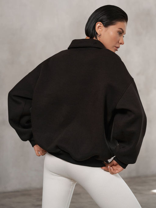 Утепленный свитшот с воротником на молнии - NEVERLATE фото 2