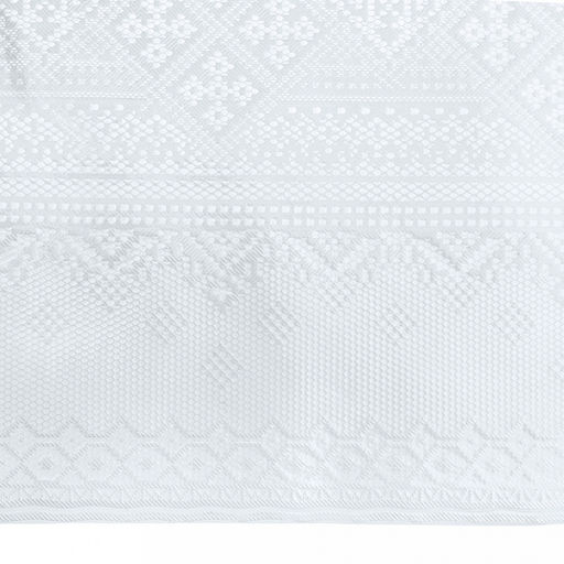 Скатерть ПВХ "Славянка" 137х137см, длина стола до 90см, на 4 персоны, "LACE" гладкая, пленка сверху, белая с перламутром, упак. "классическая" п/э 28х41см т.м. "Домашняя Мода" (Китай)