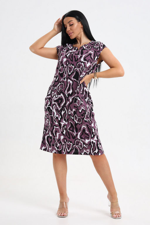 Платье женское из кулирки Стильное палитра лила