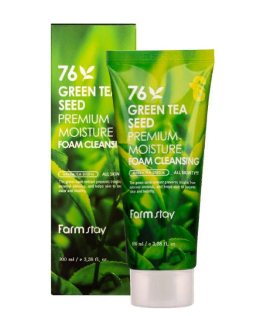 Очищающая пенка на основе зеленого чая FARMSTAY, 100ml