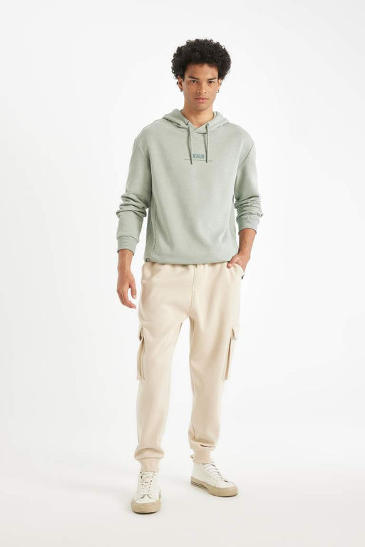 Обычные спортивные штаны для бега с карманами-карго, кружевной талией и эластичной резинкой по ноге - Defacto фото 2