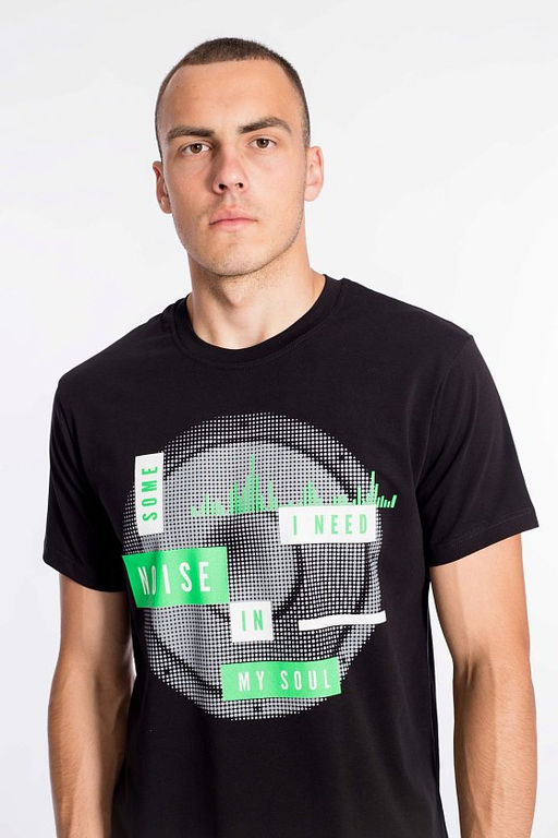 Футболка М12104Пб Черный - Елена фото 5