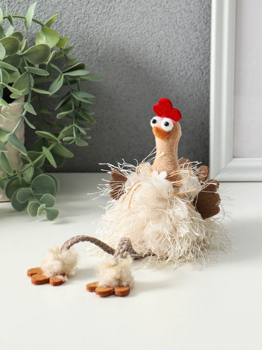 Фигурка Пушистая курочка, длинные ножки, 7?5?17 см