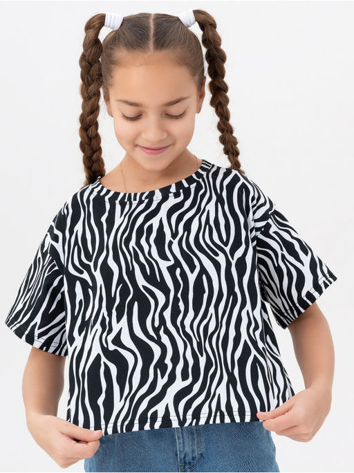 Футболка Зебра белый детская - София фото 5