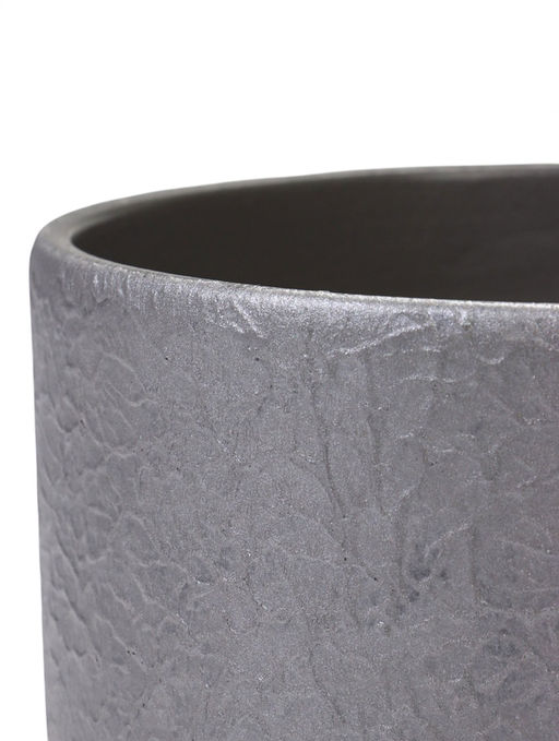 Горшок цветочный с поддоном 1,6 л, d15/h13 см серый керамика, "Перл" (М)
