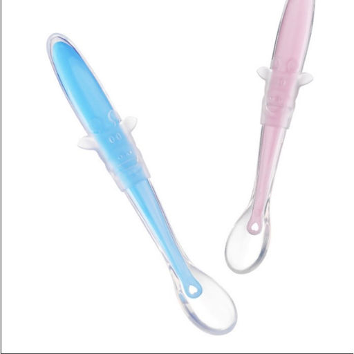 Ложка силиконовая детская Жирафик, цвет голубой - Крошка я фото 4