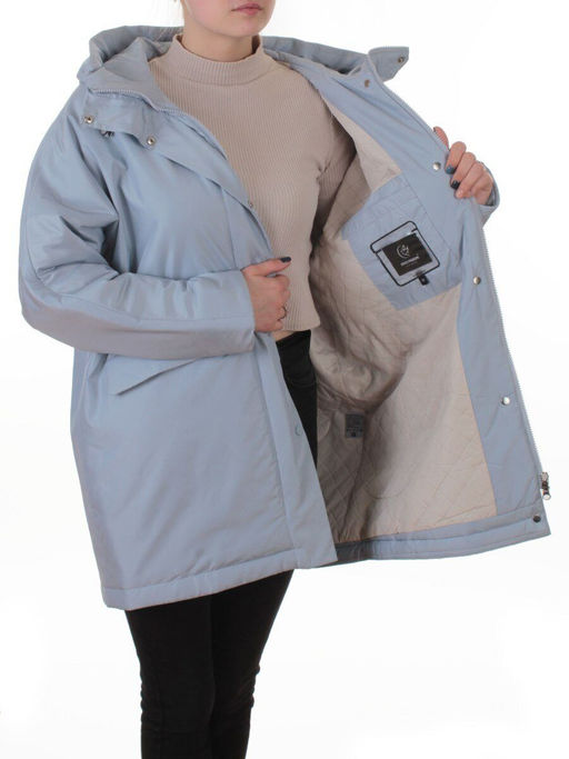 8020 LT. BLUE Куртка демисезонная женская (100 гр. холлофайбер) - Fashion фото 7
