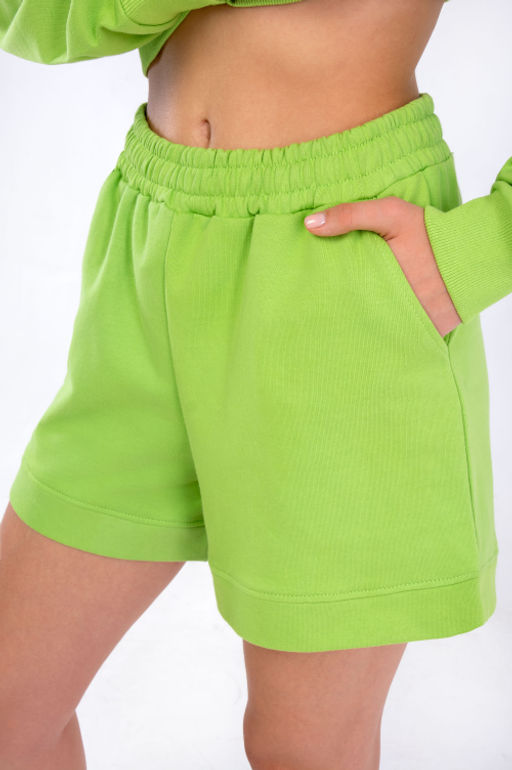 Арт. 2535 Костюм женский с шортами 42-48 (4 шт) Цвет:салатовый - Калинка фото 5