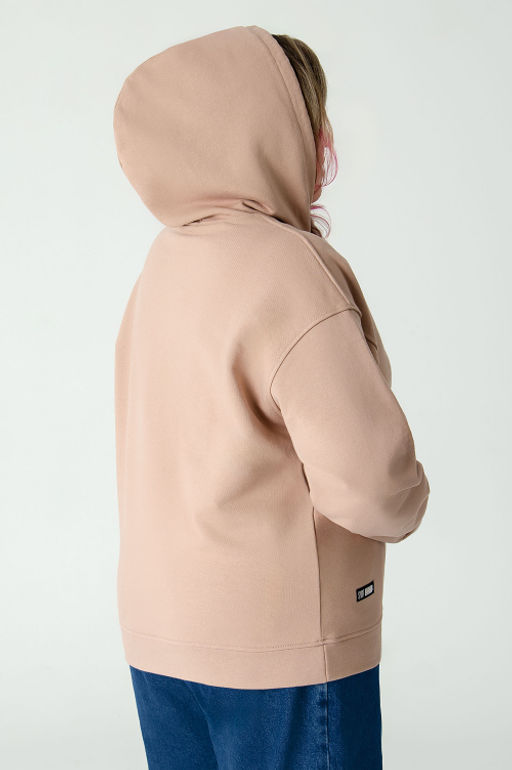 Арт. 15116 Худи женское с капюшоном 46-54 (5 шт) Цвет:бежевый