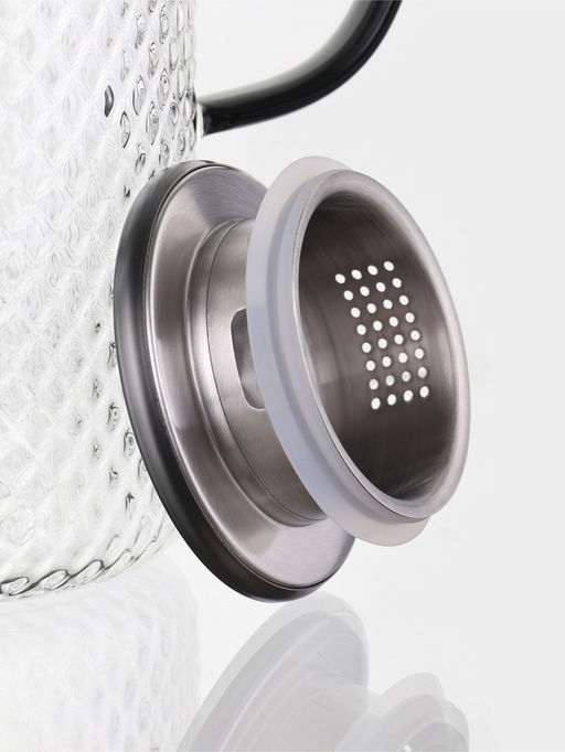 Кувшин "Богема.Соты", черная ручка/крышка-сито, 16х11х23 см