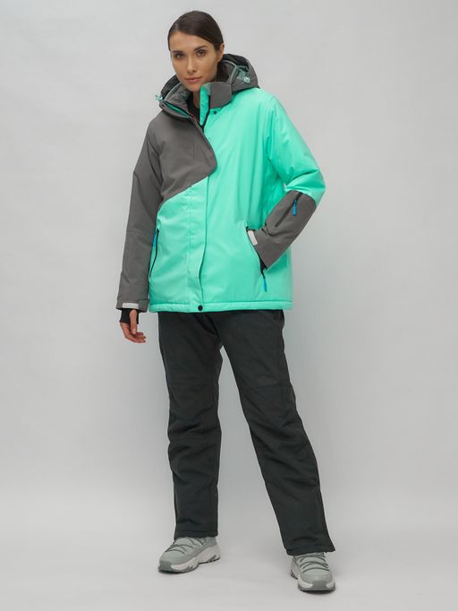 Горнолыжный костюм женский большого размера бирюзового цвета 02278Br - Chunmai фото 6